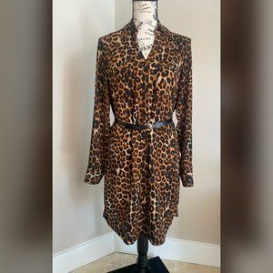 Animal Print Shirt Dress